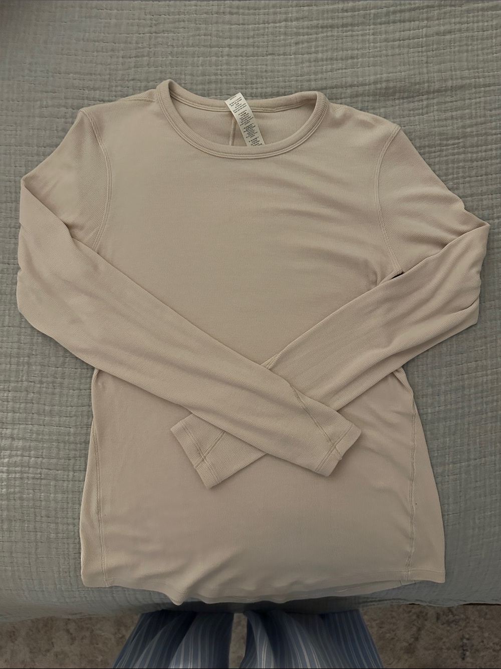 Lululemon Hold Tight long sleeve in white opal
